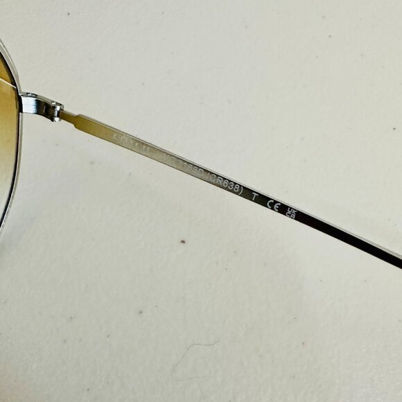 NEW COACH SHINY SILVER YELLOW CLEA GRADIENT LENS SUNGLASSES HC 7165 D 60MM - Picture 8 of 13